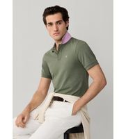 hackett london para hombre hm5600148 polo slim fit verde s algodon clasico manga corta