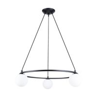 lampara eaus negro 3 luces