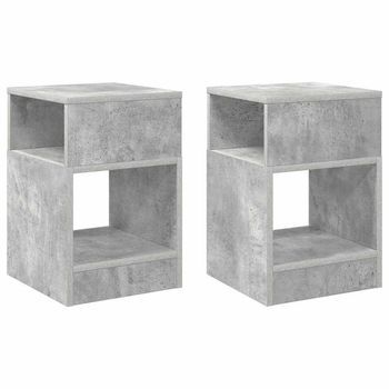 Mesa Auxiliar 2 Uds. Gris Concreto 30,5 X 30 X 45 Cm Vidaxl