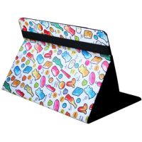 silverht cool candy funda universal blanca con estampado y soporte para tablets de 9-11