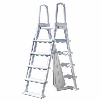 Escalera Piscina 4 Peldaños Tijera Plástico Antideslizante Gre