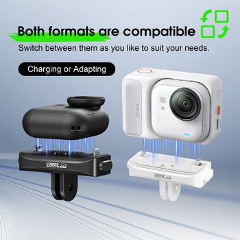 Adaptador de carga magnética, soporte de liberación rápida tipo W C con dos garras para Insta360 Go Ultra, accesorios para cámara, soporte base