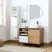 muebles de bano tamesis pack moderno roble gold y blanco