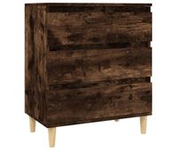 vidaxl aparador madera contrachapada color roble ahumado 60x35x70 cm