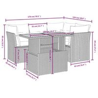 conjunto de ocio para el jardin equipado con cojines incluye 5 componentes