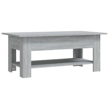 Mesa De Centro，mesa Auxiliar，mesa De Café Madera De Ingeniería Gris Sonoma 102x55x42 Cm