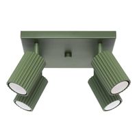 lampara de techo verde oliva aluminio alt 25 cm