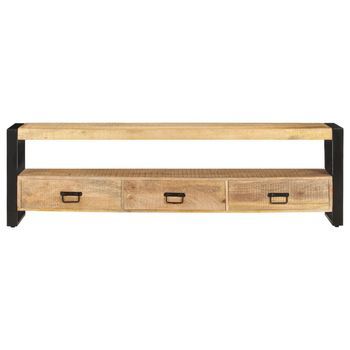 Mueble Para Tv Madera Maciza De Mango 150x30x45 Cm