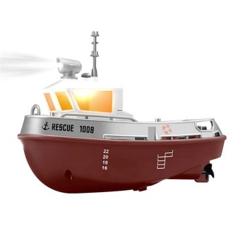 Bote RC Mini S820 1/32 2.4G con luces LED, doble motor, control remoto impermeable, rescate 1008, vehículos eléctricos i