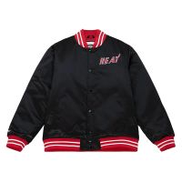 chaqueta mitchell and ness miami heat heavyweight satin jacket
