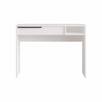 consola moderna blanca con 1 cajon en aglomerado