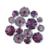 decoracion pared de metal art hypnosis multicolor 74x74x5 cm