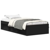 cama individual  cama para adultos  estructura de cama negra 75x190 cm