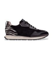hispanitas para mujer zhi254312 zapatillas de piel kansas negro 36 plano 1 a 3cm cordones casual