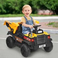 tractor infantil 12v con pala trasera electrica y mando a distancia y luces  musica  radio para ninos a partir de 3 anos