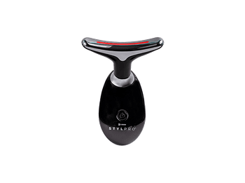 Masajeador LED - StylPro Fabulous Firmer Neck & Face, Para Cara, Luz roja, azul y verde, Apto para Viajes, Negro