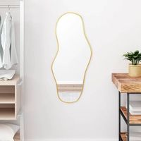 espejo decorativo  espejo de pared dorado 90x40 cm cfw601520