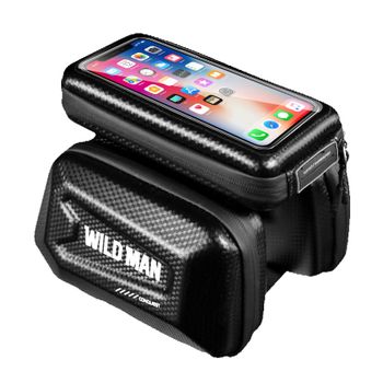 Bolsa para bicicleta 3 en 1, Bolso Transportin con 3 compartimentos, Fundas de Movil con Soporte para Bici, Bolsa para bicicleta 3 en 1, Accesorios para Ciclismos Bolsa impermeable para bicicleta con