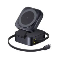 cargador inalambrico baseus picogo 2-en-1 magsafe qi2 67w negro doble salida