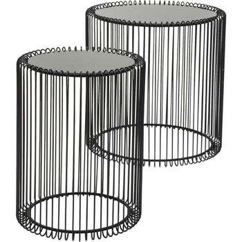 Mesa auxiliar negro (2/set) ø44cm