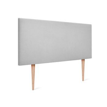 Cabecero De Tela Aqualine Liso 95x105cm Con Patas Camas 90 - Gris Perla