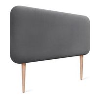 dhome cabecero tapizado en terciopelo liso con patas redondeado para pared acusticos cabeceros absorbentes cabezal cama dormitorio gris 110cm