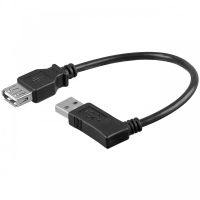 goobay cable prolongador acodado usb 20 hembramacho 15cm negro