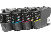 cartucho de tinta - brother lc421val pack 4 200 paginas cada color bkcmy isoiec 24711 modo ahorro