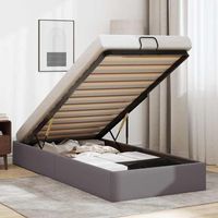cama individual  cama para adultos  estructura de cama otomana sin colchon gris 80x200 cm cfw340457