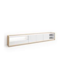 mueble tv cartama-02 con almacenaje y luz led regulable