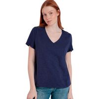 admas camiseta camiseta de manga corta con adornos en la espalda guipur para mujer