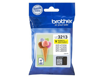 Cartucho de tinta - Brother LC-3213Y, 400 Páginas, Amarillo