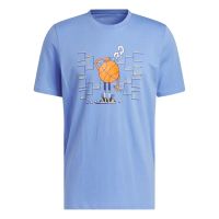camiseta adidas lil stripe basketball graphic en azul