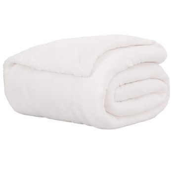 Manta Blanco 240 X 270 Cm 3.17 Kg Lana Vidaxl