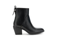 botines de piel con detalle trasero black 35