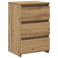 mesita de noche  mesilla de noche madera de ingenieria roble artisan 40x35x625cm