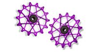 par de poleas de cambio garbaruk para shimano 12v violeta