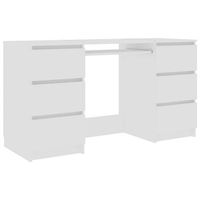 escritorio de madera contrachapada blanco 140x50x77 cm vidaxl