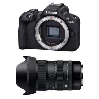 Cámara Mirrorless Canon EOS R50 24.2MP 4K 17-40mm F1.8 WiFi Bluetooth
