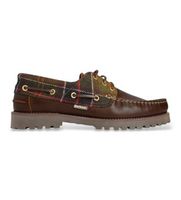 barbour para hombre mfo0795 nauticos de piel deck marron 45 plano cordones casual
