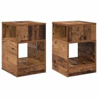 2 piezas mesa auxiliar  mesa de apoyo madera vieja 305 x 30 x 45 cm