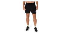 pantalones cortos asics core run 5in negro hombre 2 en 1