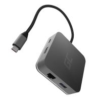 base para portatil green cell ak61 usb-c 87w hdmi rj-45 aluminio plata