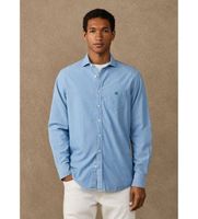 hackett london para hombre hm3010769 camisa chambray azul l casual algodon clasico manga larga