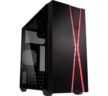 Inspire K3 Micro ATX Mid-Tower PC Case - Black, Black