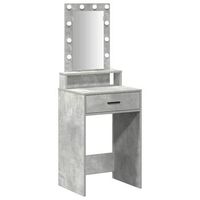 mesa tocador  mesa de maquillaje gris 50 x 41 x 140 cm madera de ingenieria