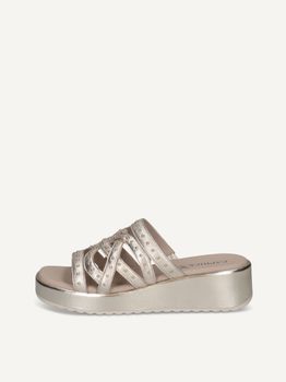 CAPRICE Mule, metallic, made of Leather with Wedge heel, Size 38