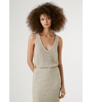 Pepe Jeans para mujer. PL702307 Top Claire blanco roto (XL), Casual, Sintético, Sin mangas / Tirantes