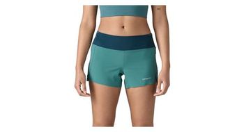 Pantalones cortos patagonia strider pro   3 1 2 pulg  mujer azul