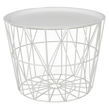 Mesa Auxiliar Metal Blanca